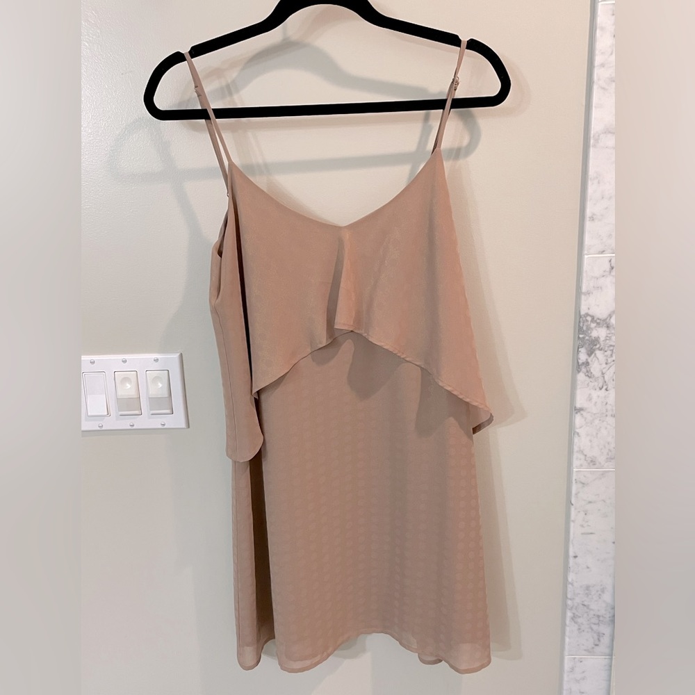 Rieley Collection beige gold shimmer dress